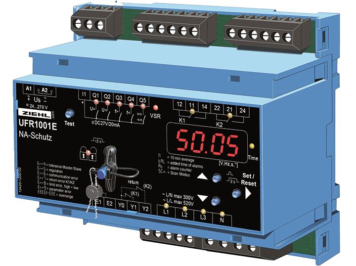 Ziehl jännite- ja taajuusrele UFR1001E