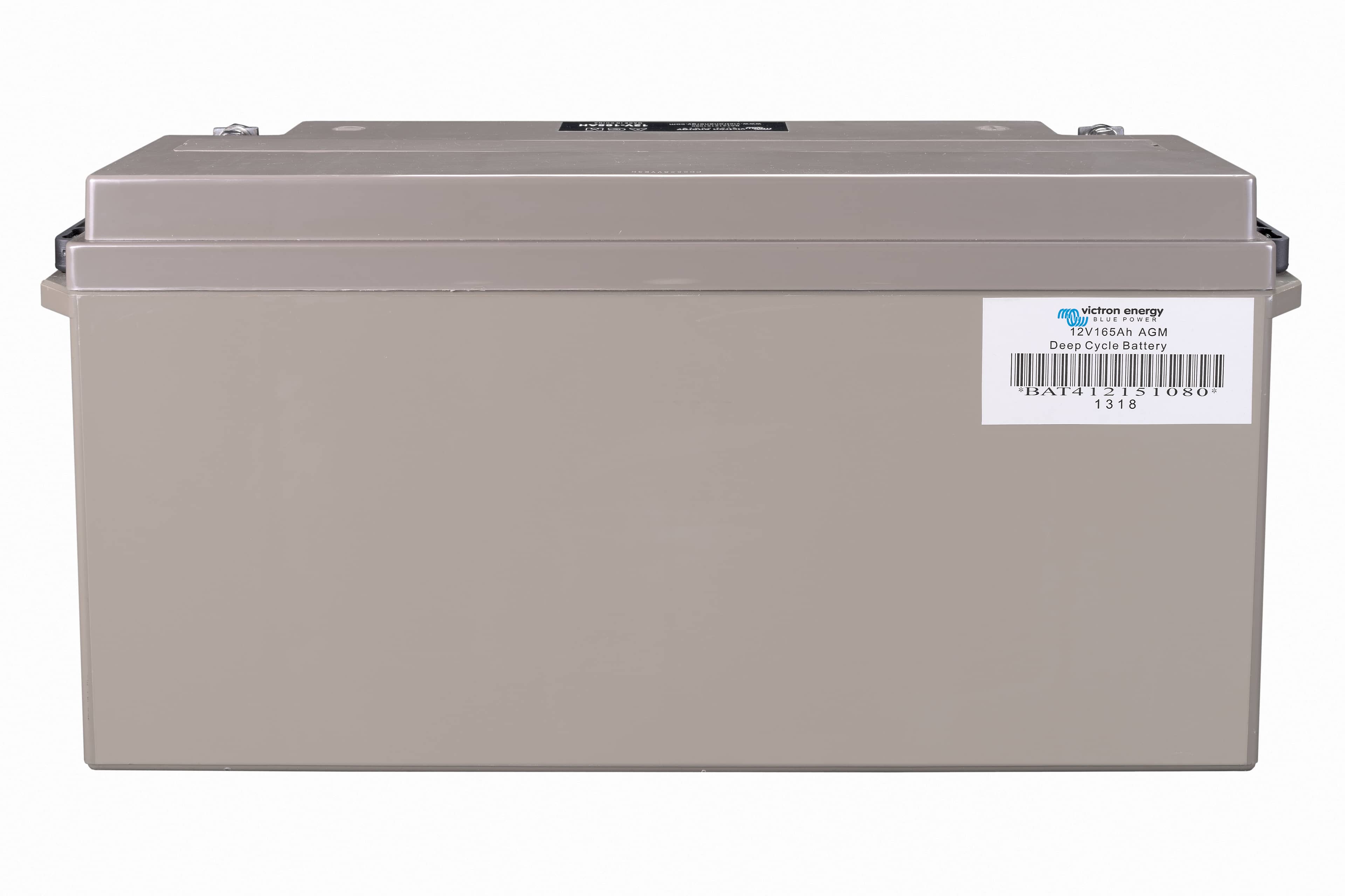 12V 165Ah AGM Deep Cycle Battery (back) thumbnail