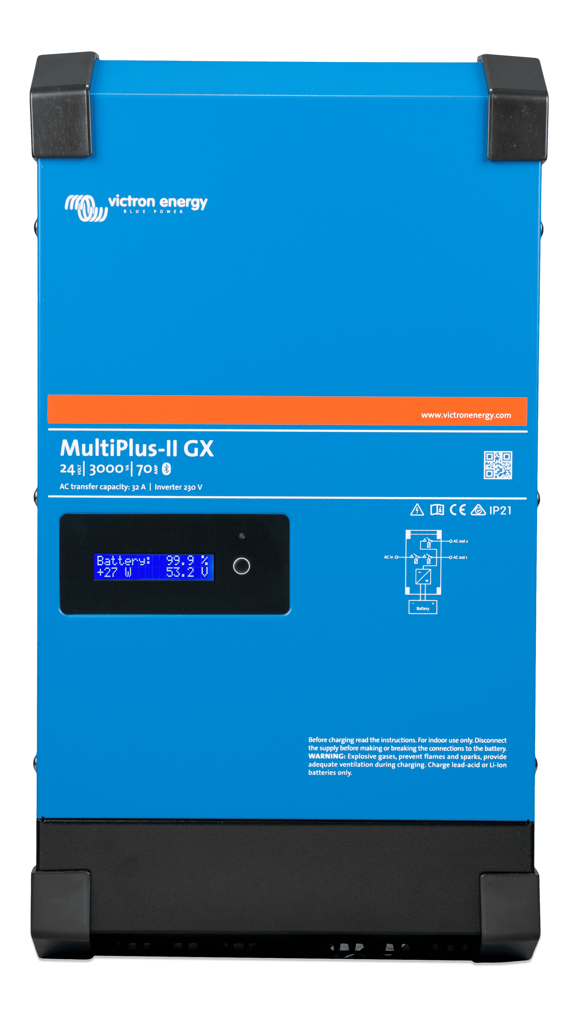 MultiPlus-II 24V 3kVA 70-32 230V GX (front) thumbnail